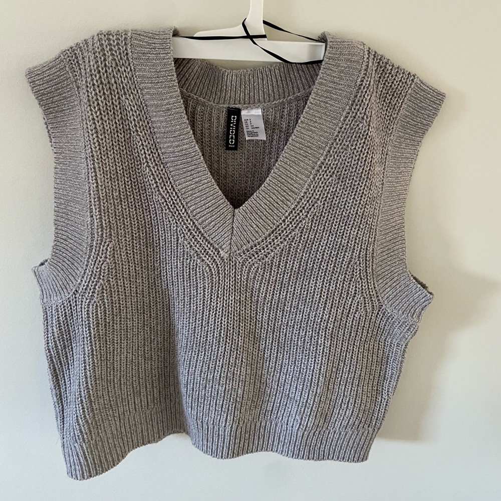 Grey sweater vest